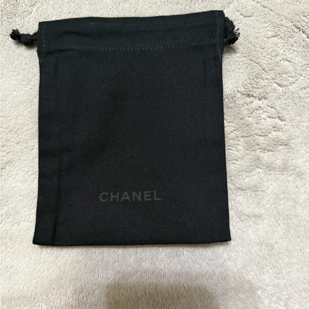 CHANEL Classic Black Fabric Pouch bag